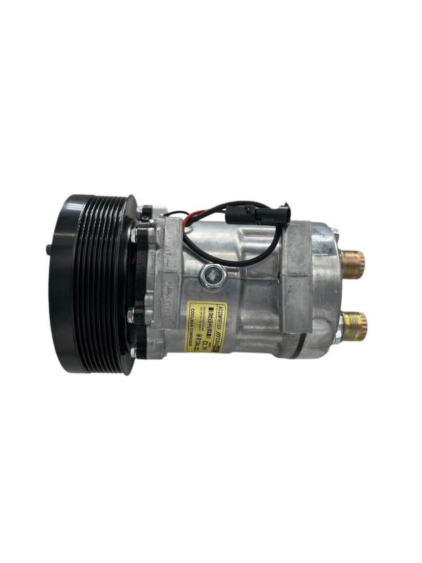 Caterpillar Blok Saplamalı Klima Kompresörü (12V 8PK PoliKasnak)