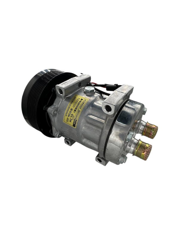Caterpillar Blok Saplamalı Klima Kompresörü (12V 8PK PoliKasnak)