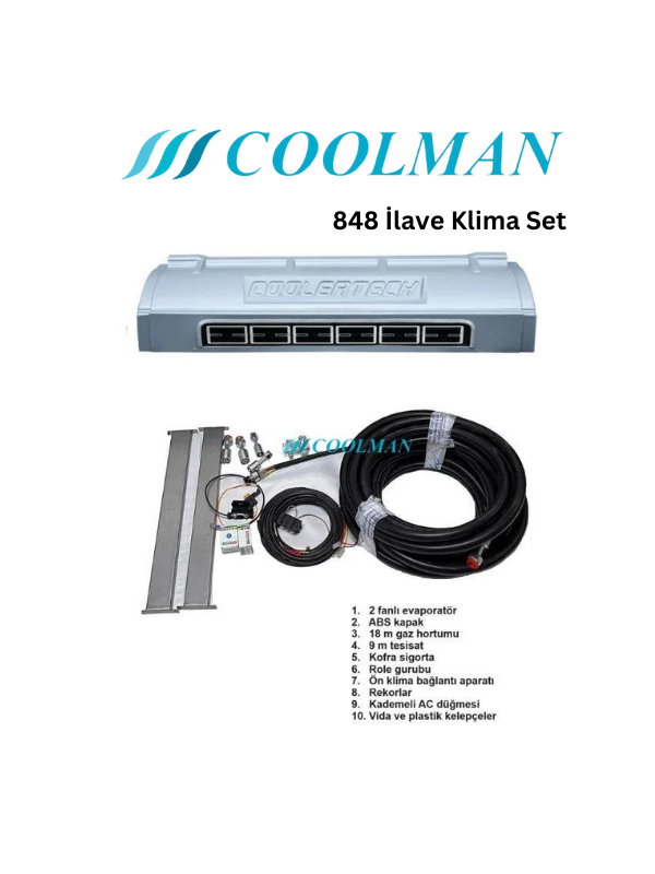 Çift Fanlı İlave Klima Set (848) (ABS Dış Kapaklı)