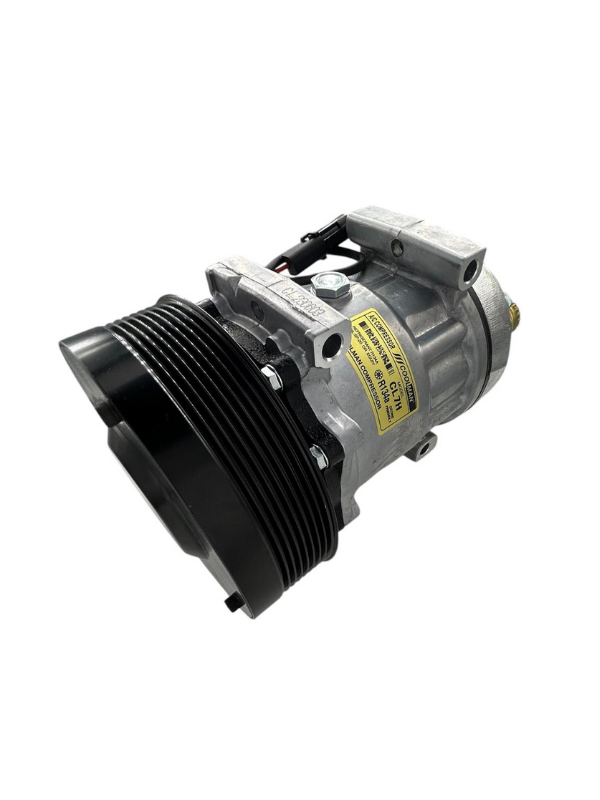 Caterpillar Blok Saplamalı Klima Kompresörü (12V 8PK PoliKasnak)