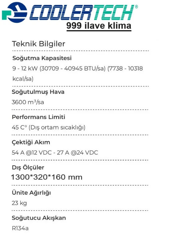 Üç Fanlı İlave Klima Set (999)