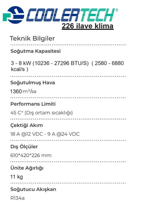 226 İlave Klima Set
