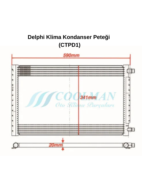 Delphi Klima ve Soğutucu Radyatörü Kondenser Peteği (CTPD1)