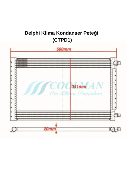 Delphi Klima ve Soğutucu Radyatörü Kondenser Peteği (CTPD1)