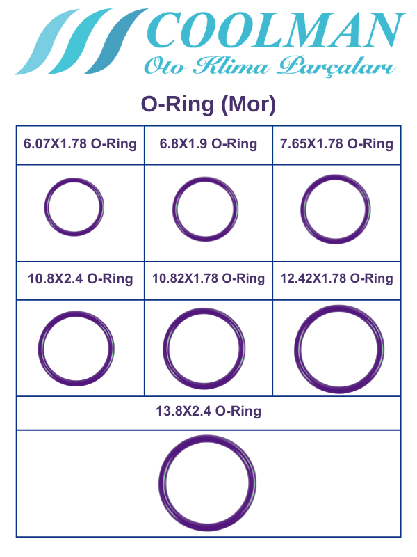 Oring (HNBR Mor O-Ring) (50'li Paket)