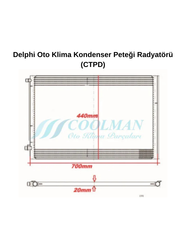 Delphi Klima ve Soğutucu Radyatörü Kondenser Peteği (CTPD)