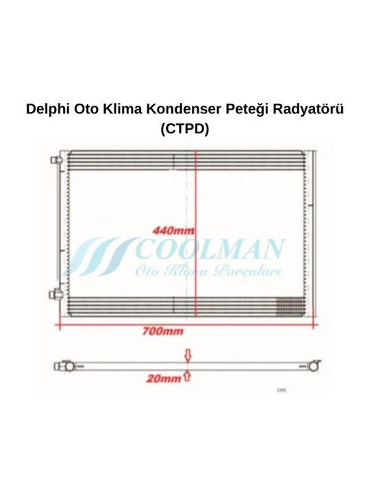 Delphi Klima ve Soğutucu Radyatörü Kondenser Peteği (CTPD)