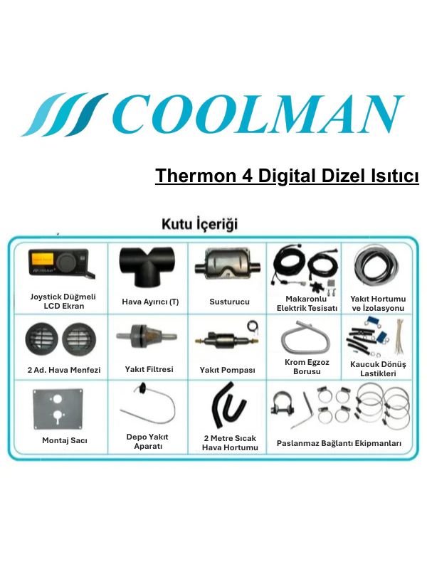 Thermon 4 Dijital Dizel Isıtıcı 5 kW (12-24V)