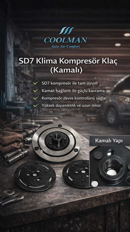SD7 Klima Kompresör Klaç (Kamalı)