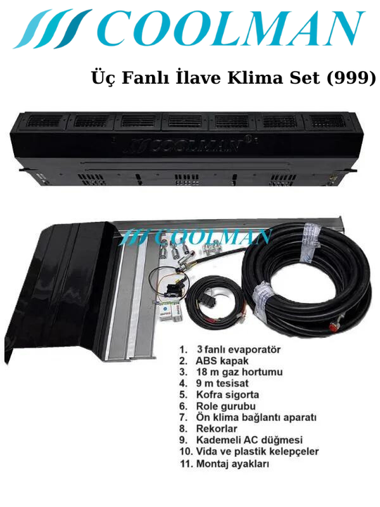 Üç Fanlı İlave Klima Set (999)