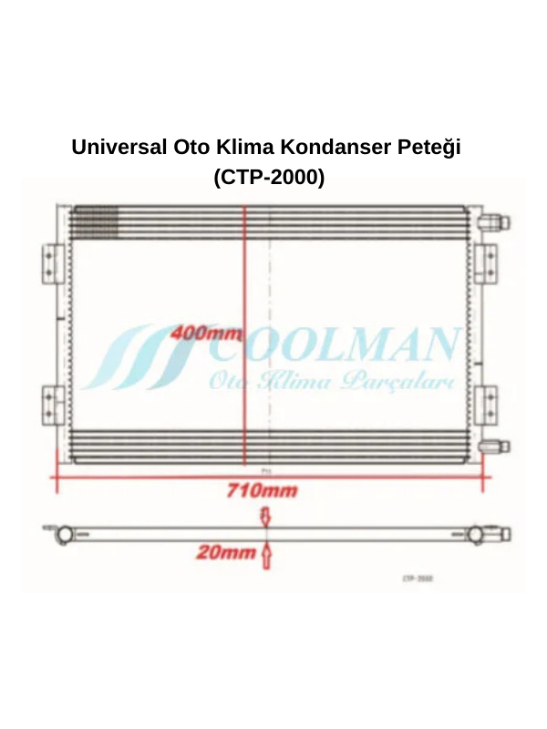 Universal Klima Radyatörü Kondanser Peteği (CTP-2000)