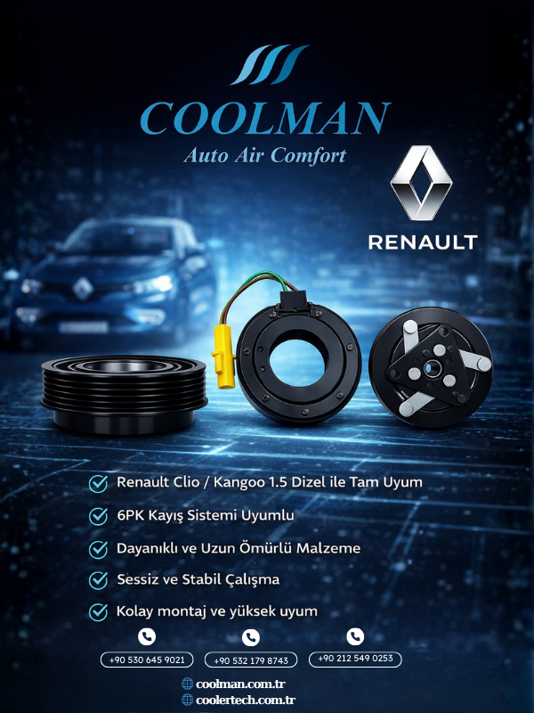 Renault Clio / Kangoo 1.5 Dizel Klima Kasnak Seti (CLP-042-S)