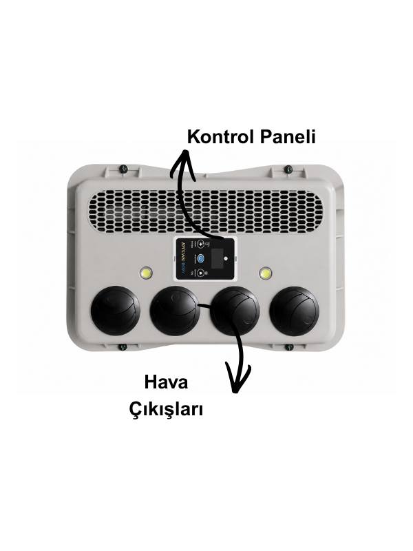 Coolman D-10000 Elektrikli Tavan Park Kliması Alt Panel (12V / 24V)