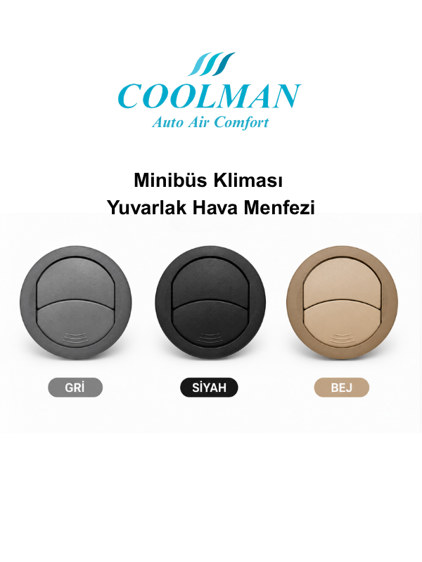 Minibüs Kliması Yuvarlak Hava Menfezi