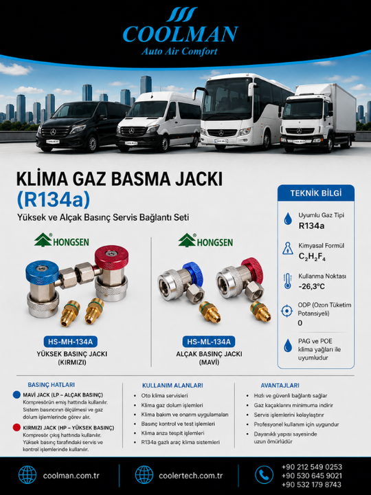 Klima Gaz Basma Jackı (R134a)