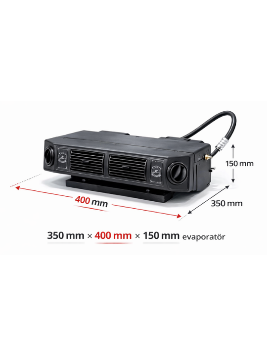 Gizli Elektrikli Klima Seti (Yatay 405 Evaporatörlü – 12V/24V)