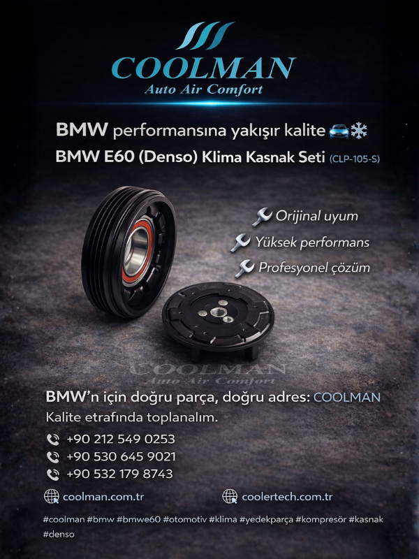 BMW E60 (Denso) Klima Kasnak Seti (CLP-105-S)