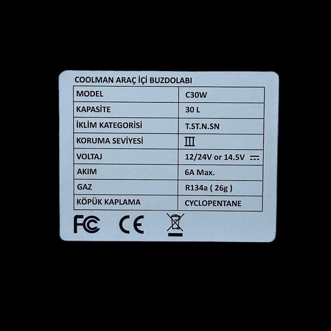 C30W Araç İçi Portatif Buzdolabı (30 Lt)