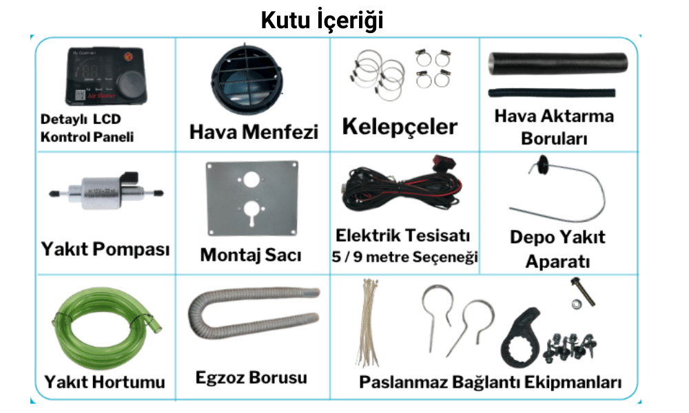 Vizyon Power Webasto Tipi Dizel Isıtıcı 5kW (12-24V)