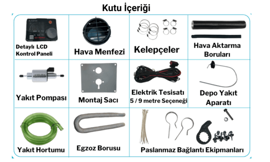 Vizyon Power Webasto Tipi Dizel Isıtıcı 5kW (12-24V)