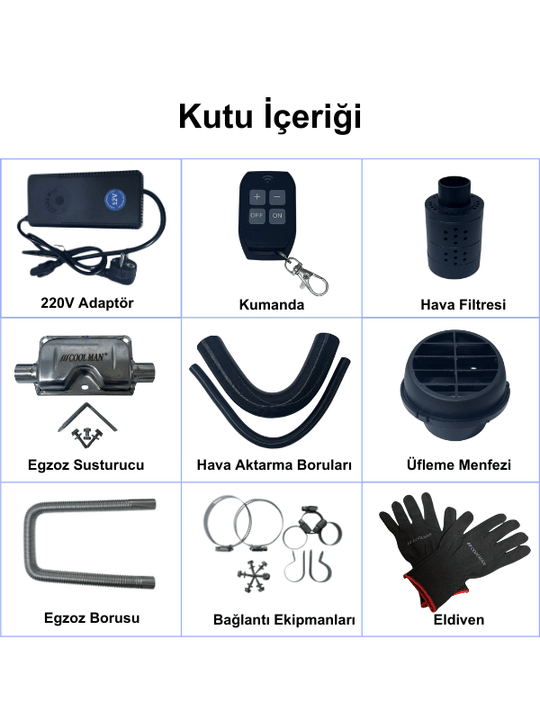 Coolman Webasto Tipi A44 Mini Portatif Dizel Isıtıcı (2.8kW)
