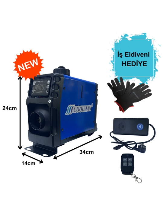 Coolman Webasto Tipi A44 Mini Portatif Dizel Isıtıcı (2.8kW)