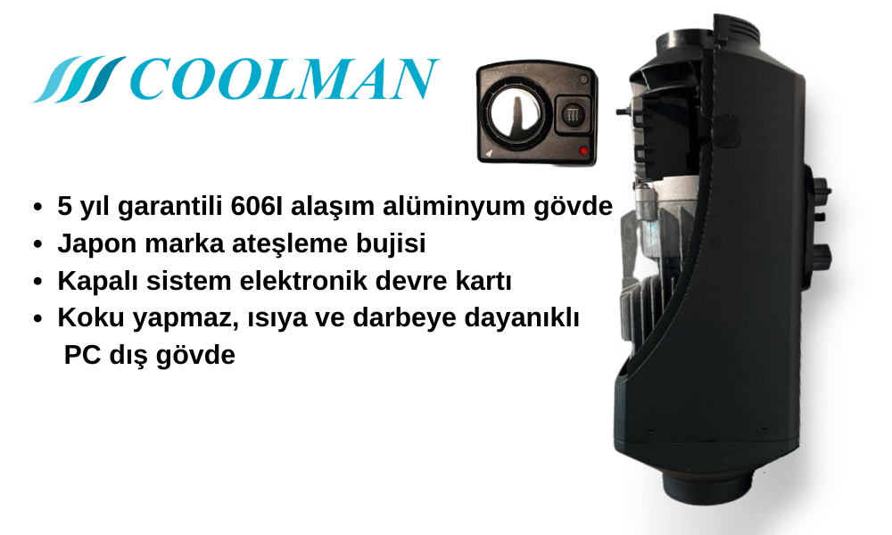 Coolman Webasto Tipi Thermon 4 Manuel Dizel Isıtıcı 5 kW (12-24V)