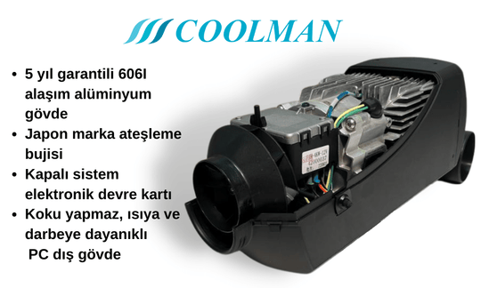 Coolman Webasto Tipi Thermon 2 Manuel Dizel Isıtıcı 2.8 kW (12-24V)